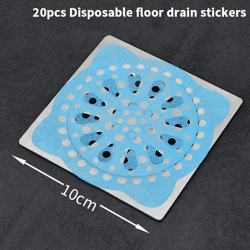 Disposable Drain Hair Catcher Stickers - Anti-Clog Shower Drain Covers with Insect-Proof Design for Bathroom & Kitchen