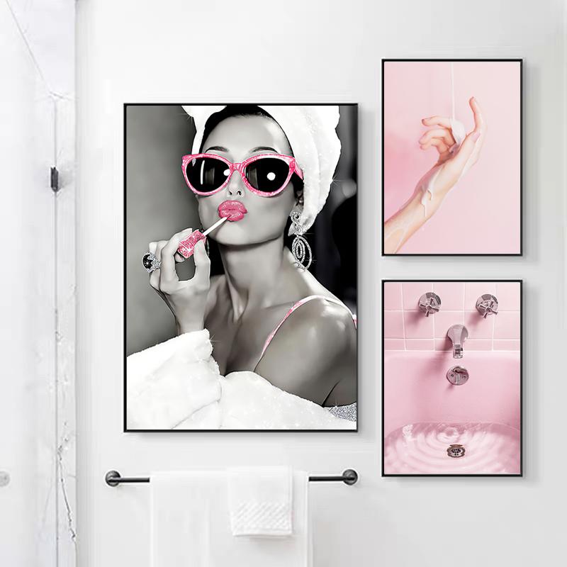 Luxus Parfüm Frauen Rosa Vintage Auto Telefon Poster Dekorative