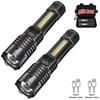 High Power LED COB Flashlight Built-in Large Capacity Battery Rechargeable Torch For Outdoor Camping Emergency Zoom Lantern
