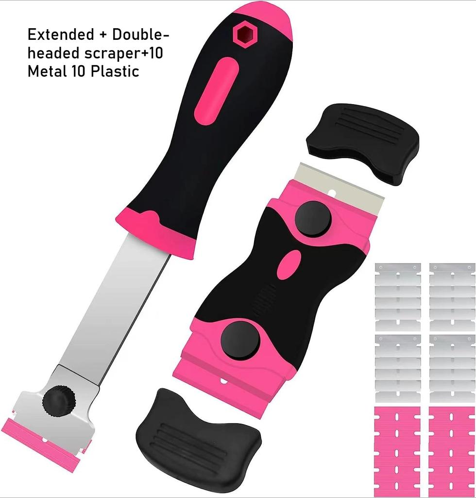 Cleaning Scraper Window Glass Ceramic Scraper Two Kinds Blade Plastic Handle Automotive Film Sticker Remover