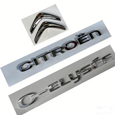 ABS Car Rear Trunk Emblem Badge Decal Sticker for Logo C-C-ELYSEE 2014-2018 Auto Modification Accessories