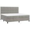 VidaXL Lit à sommier tapissier et matelas Gris clair 200x200cm Velours - Modèle 3143223