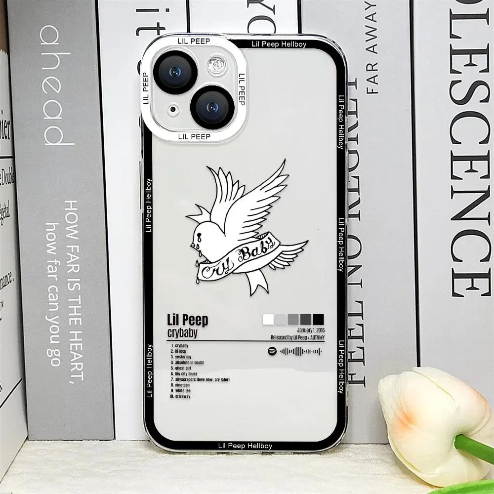 כיסוי טלפון Lil Peep Hellboy Love לאייפון 16 15 14 13 12 11 Pro Max Mini 7 8 15Plus SE2 X XS MAX כיסוי רך שקוף Fundas