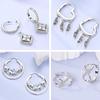 New 925 Silver Hoop Earrings Zircon Irregularity Drop Earring Stud For Original Women Birthday Party Fine Jewelry Gifts