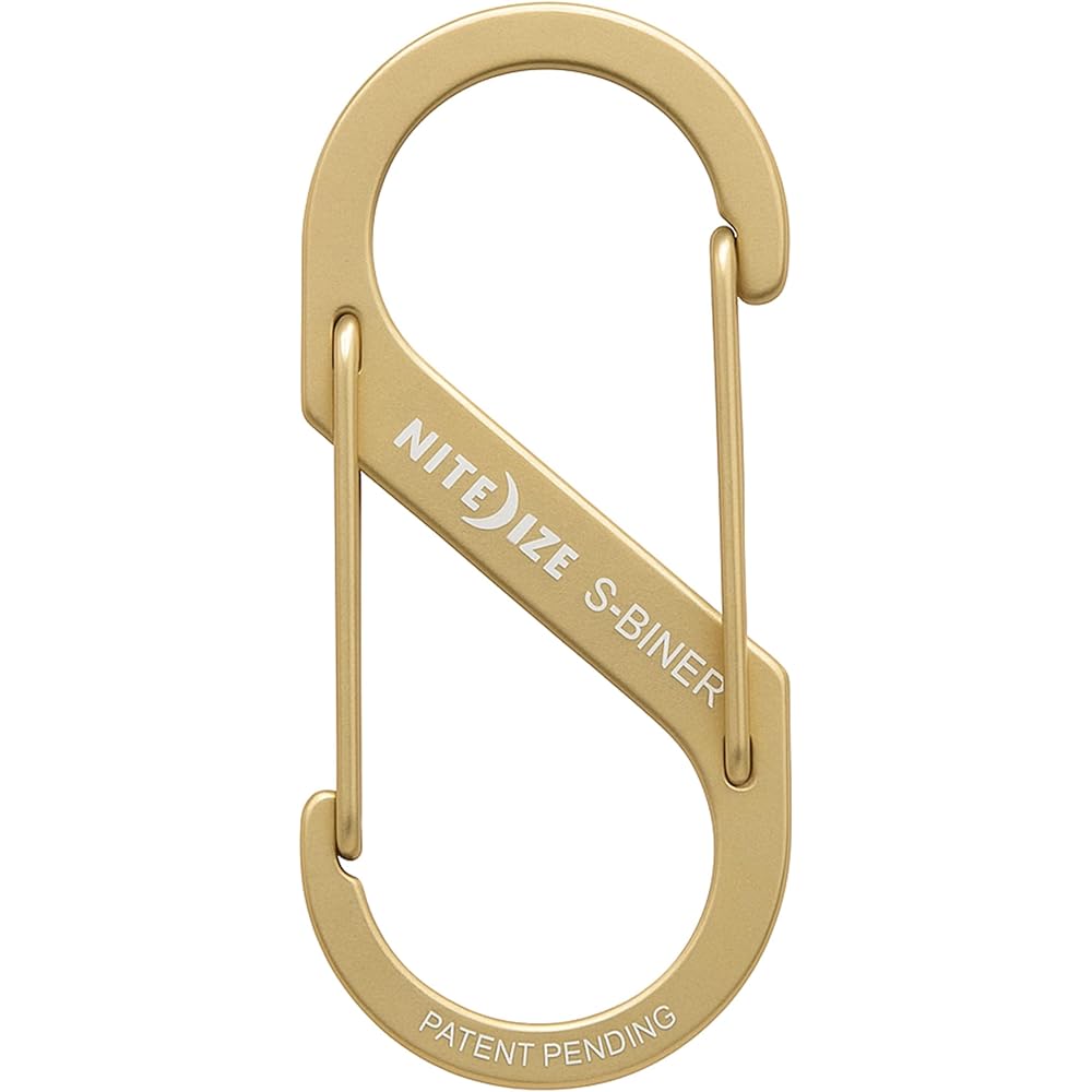 Nite Ize S-Biner Stainless Steel Carabiner #2 Brass Outdoor Accessory