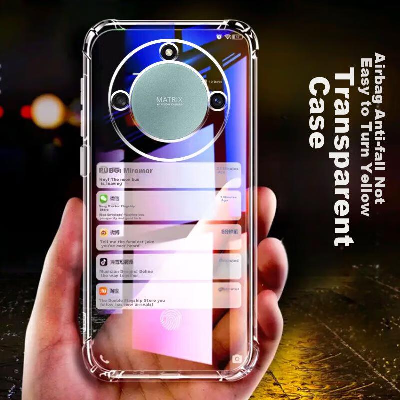 Kelleia Honor X40 Phone Case, Honor X40 Protective Cover, Full Protection Shockproof TPU Airbag Soft/Protective Case, Transparent, 6.78 Inches