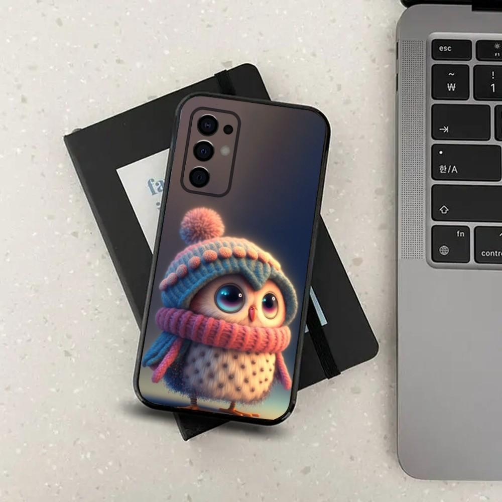 Cute Owl Phone Case For Samsung Galaxy A13,A21s,A22,A31,A32,A52,A53,A71,A80,A91 Soft Black Cover