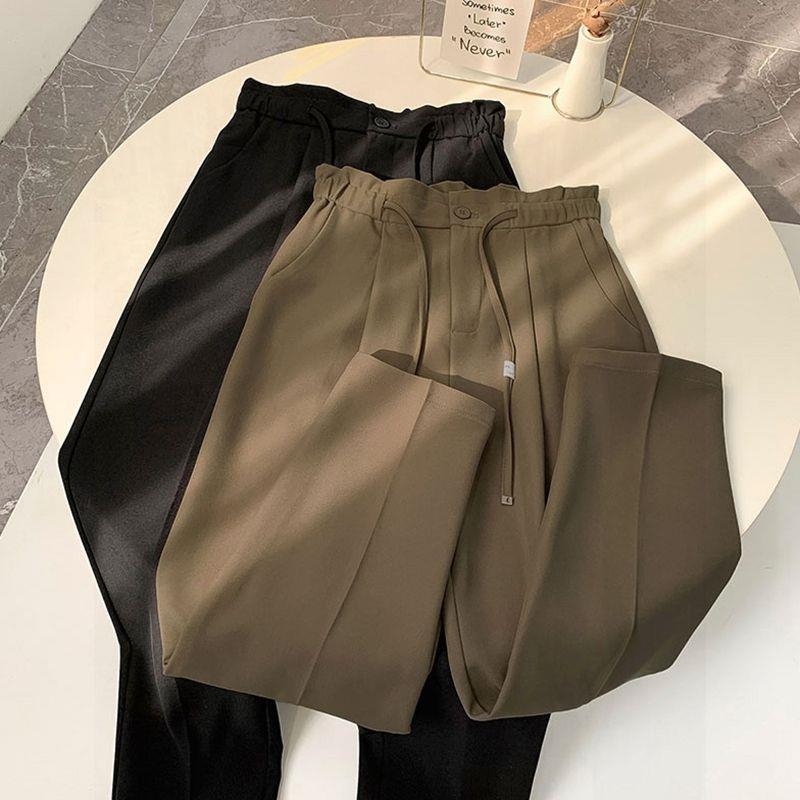 

Plus Size Women s High-Waisted Ice Silk Wide-Leg Pants - Winter Casual Style 2XL (suggested for 80-100 kg) хаки