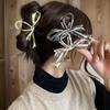 Ribbon Hair Clip Metal Shine Ballet Core Women's Hairpin