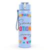 1PC Special Emotional Learning Quote Print 750ml Color Plastic Sports Water Bottle Leakproof Flip Straw Lid Suitable for Sports Office Home Use