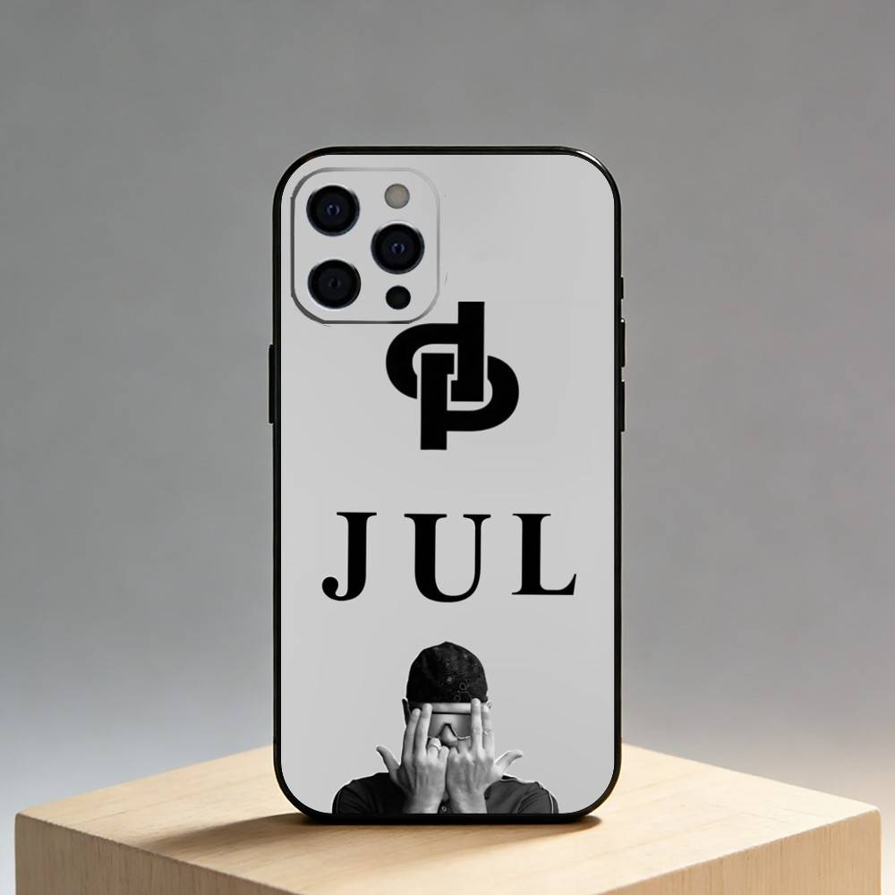 

Rapper J-JuL Phone Case For iPhone17,16,15,14,13,12 Plus,Max Soft Silicone Black Cover iPhone17