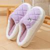 Baotou cotton slippers women's warm cotton shoes 2025 winter new home fleece non-slip cotton drag couple hair slippers