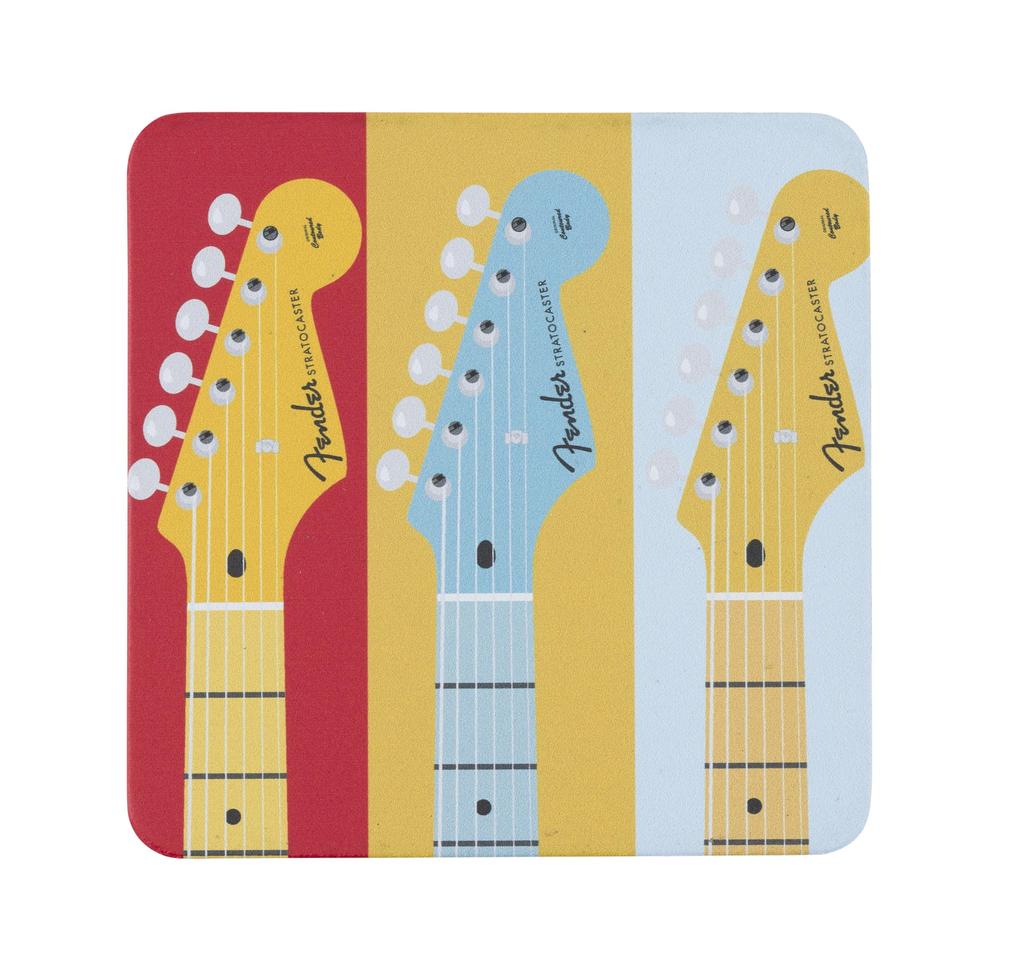 Fender Stratocaster Modern Design Coaster Set [100% Leather]