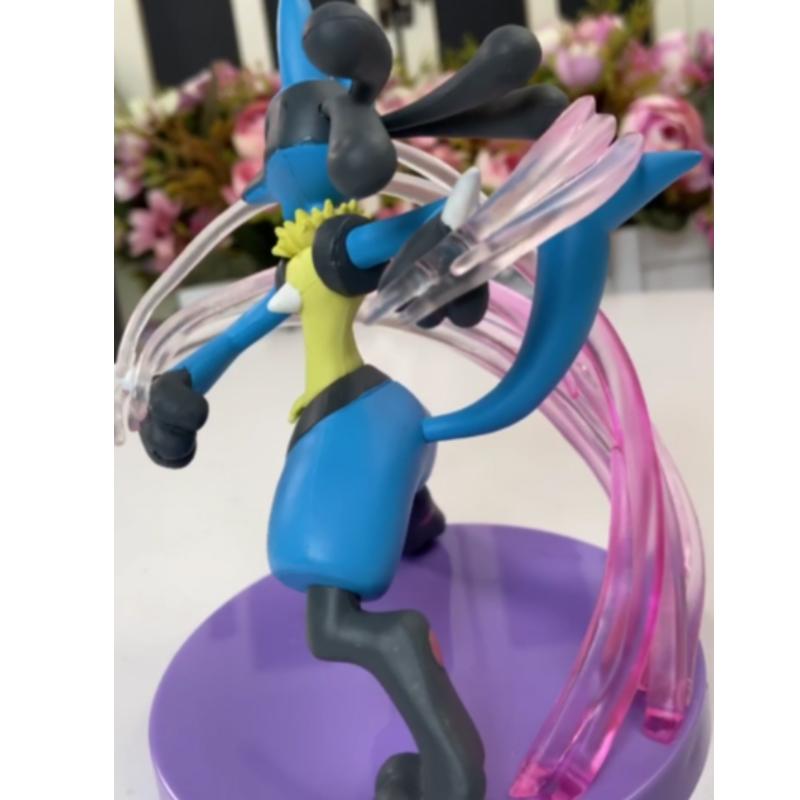 13Cm Riolu Lucario Action Model Doll Anime Pvc Figure Statue Toy With Base Decoration Collect Birthday Gift No Box