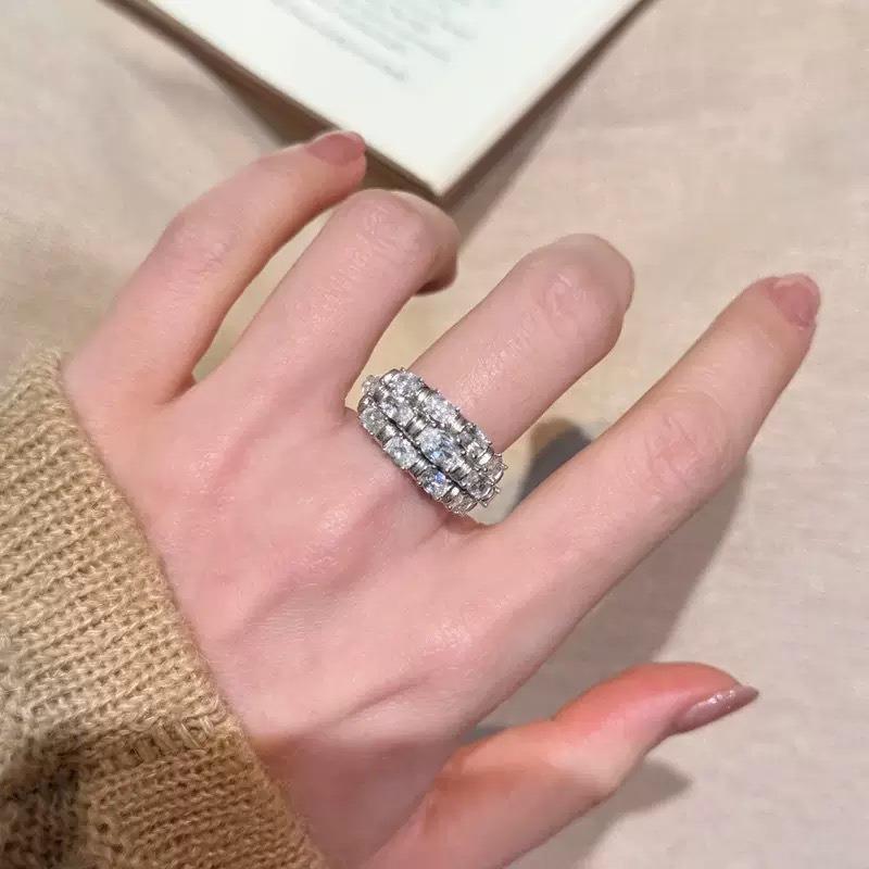 1PC Women, New, Temperament, Fashion, Ring Slightly Inlaid, Zircon, Arrangement