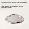 Meier Behanmei Silver Ceramic Tray Jewelry Plate Key Storage Tray Jewelry
