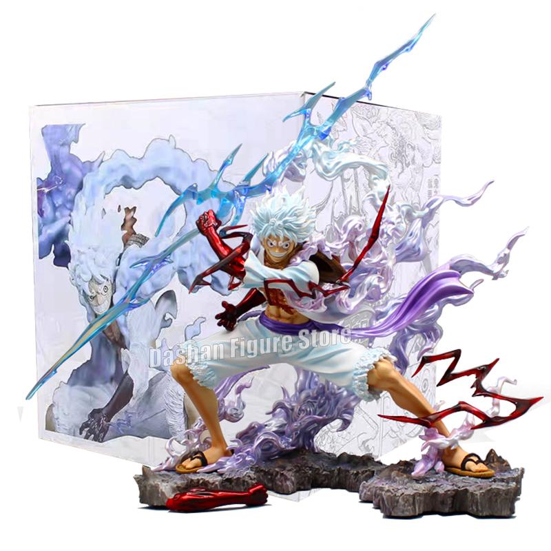 One Piece Figure Sun God Gear 5 Nika Luffy Action Figures 26cm Collection Decoration GK Thunderbolt Monkey D Luffy Model PVC Toy