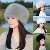 Warm Fisherman Cap Ear Protection Basin Sun Cap Outdoor Plush Bucket Hat  for Women