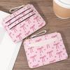 Trendy Simple Bow Coin Bag Ultra-Thin Credit Card Holder Zipper Wallet Cute Lightweight Money Change Pouch Birthday Gifts