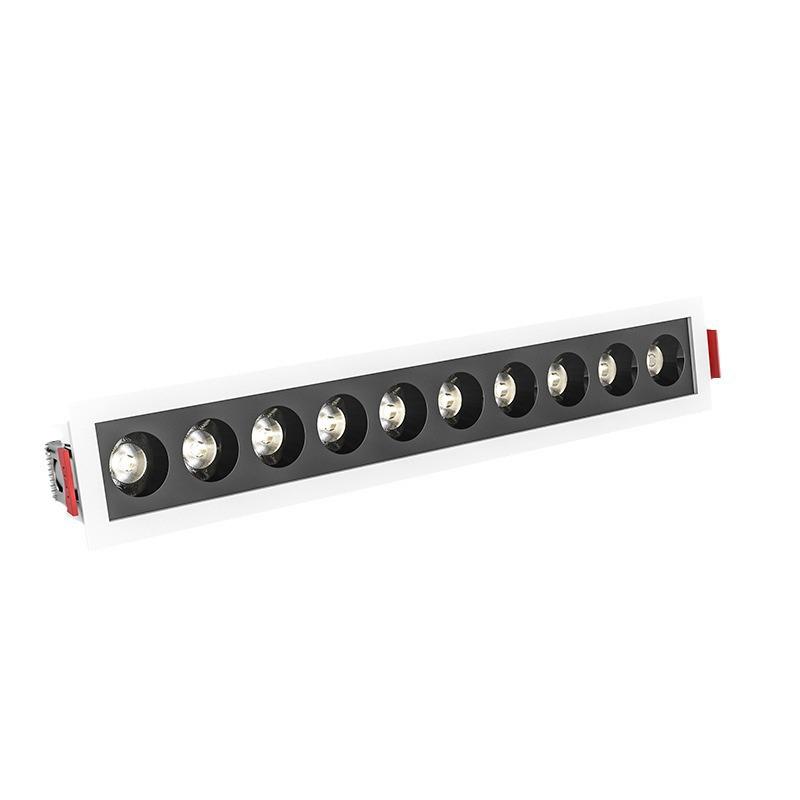 Embedded LED Linear Grille Light: Anti-Glare Rectangular Lamp for Living Room