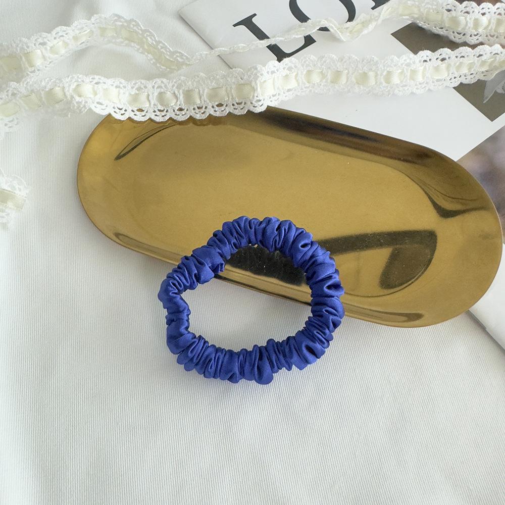 1cm Satin Scrunchies Hair Ties, Soft No-Damage Elastic Hair Bands for Women Kids