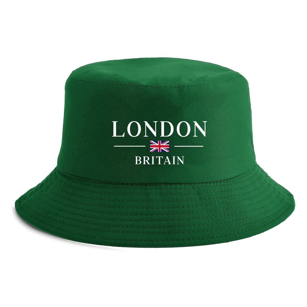 Unisex London Britain Flag Print Bucket Hat Reversible Retro Fisherman Cap Available In Multiple Retro Colors Outdoor Sun Hat