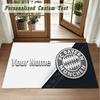 Crystal Velvet Square Rug Custom NameBayern Munich Pattern Non Slip Home Floor Decor Rug