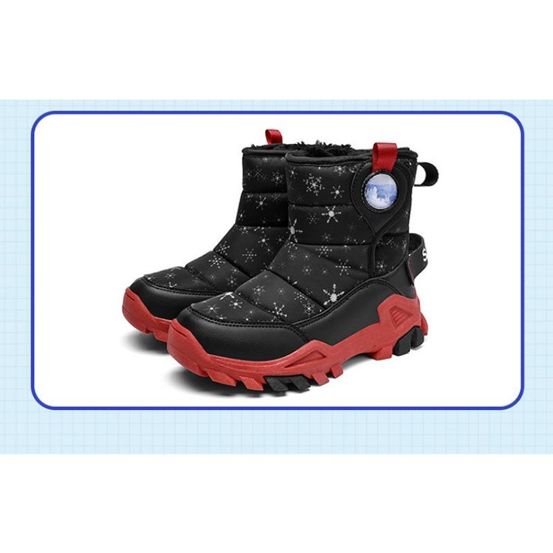 Kids Thickened Warm Waterproof Snow Boots For Boys And Girls Ankle Winter Boots