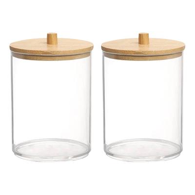 2pcs Plastic Cotton Swab Box Jewelry Box Storage Box Crystal Cotton Swab Box Transparent Cotton Swab Box