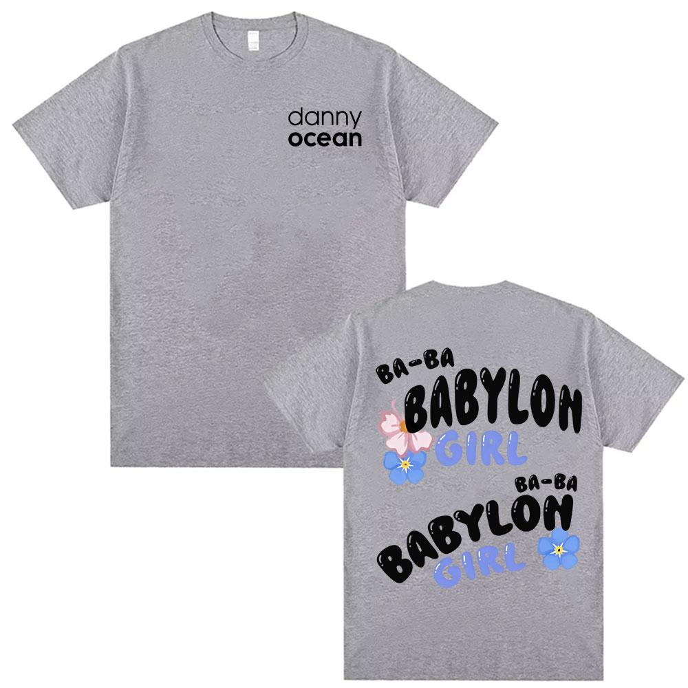 Rapper Danny Ocean Babyloh Girl T Shirts Men Women Summer Cotton High Quality Tshirt Vintage Style Oversized T Shirt Streetwear