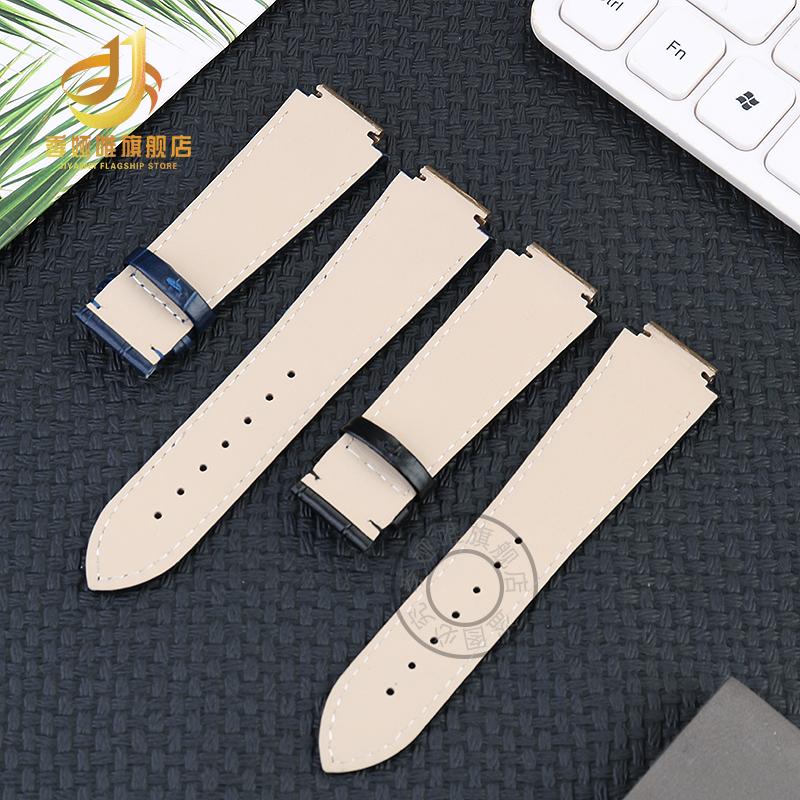 For Maserati Trident Watch Bracelet R8821108039 R8821108025 Men's Raised Leather Strap Watchband 25x18mm 21x18mm Black Blue