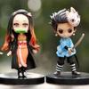 Q Version Demon Slayer Handicrafts 6-piece Mini Figurines Set 11cm For Display