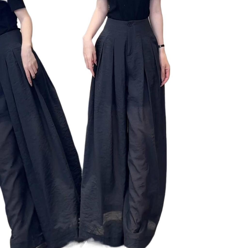 Women's High-Waist Wide-Leg Summer Pants, Slimming and Versatile Floor-Length Style for 2026.