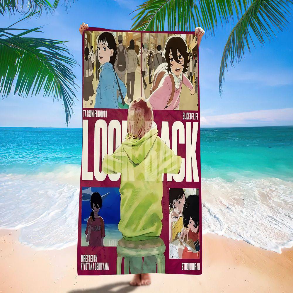 Anime Look Back Microfiber Printed Beach Towel Mountain Climbing Yoga Beach Swimming Running Absorbent Soft Towel