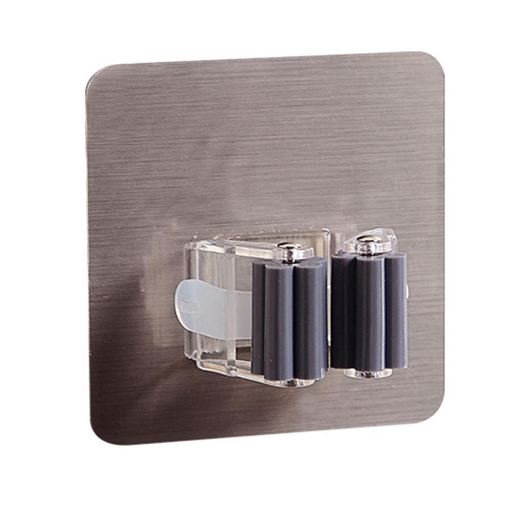 Wall Mounted Mop Holder Brush Broom Hanger Storage Rack Bathroom Cleaning Tool  Organizer Hanging Pipe Hooks mop holder
