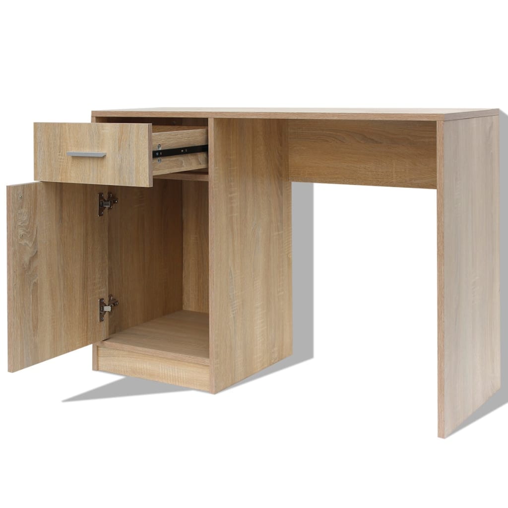 Vidaxl Schreibtisch mit Schublade und Schrank in Eichenfarbe 100x40x73 cm