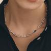 H Edition (W) Round Tack Chain Necklace Hl6N39646Wb450