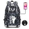 Glow-in-the-Dark Soccer Backpack Teens Large Capacity Laptop Bag With Padded Straps Oxford Fabric Trendy Patchwork Design