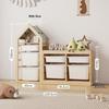 Children's Solid Wood Toy & Book Storage Shelf and Cabinet
