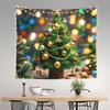 Christmas Tree And Bells Tapestry Wall Hanging Wall Art Tapestries Backdrop Poster Wall Decor Tapestry For Bedroom Living Room