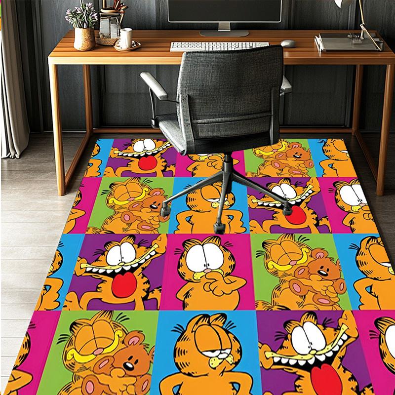 Garfield Pattern Rug, Indoor/Outdoor Mat, for Picnic, Gameroom, Bedroom, Office, Living Room, Home Decor Carpet, Birthday Gift