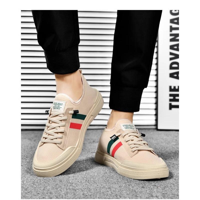 Men's Shoes, Breathable, Knitted, Mesh Shoes, Canvas, Casual Board Shoes, Work Shoes