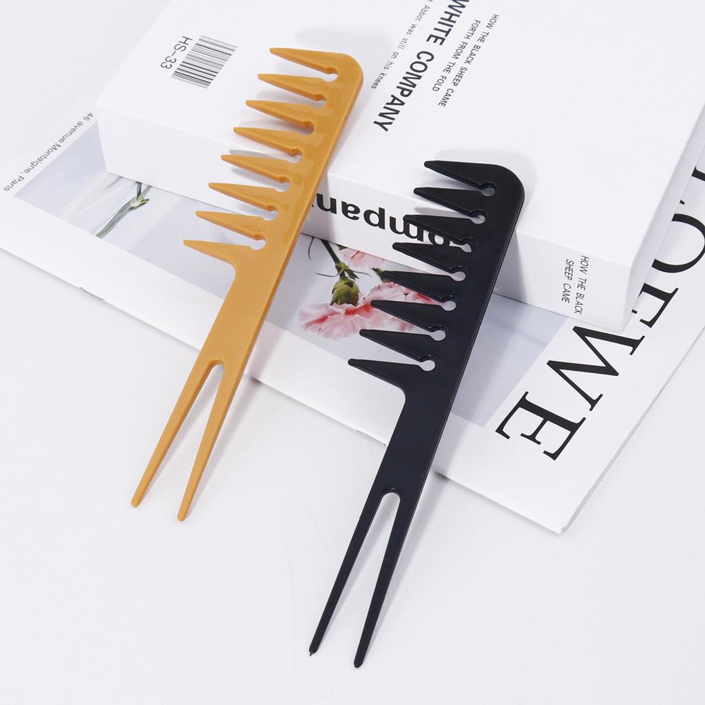 1 Stück professioneller breitzinkiger Haarkamm, bequemer Griff ABS-Kunststoffgriff, Haarstyling-Werkzeug, Speziell für Echthaarperücken