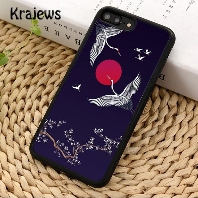 Red crowned Crane Bird Phone Case Cover For iPhone 17 Air 16 15 14 plus 12 13 pro max coque Shell Fundas
