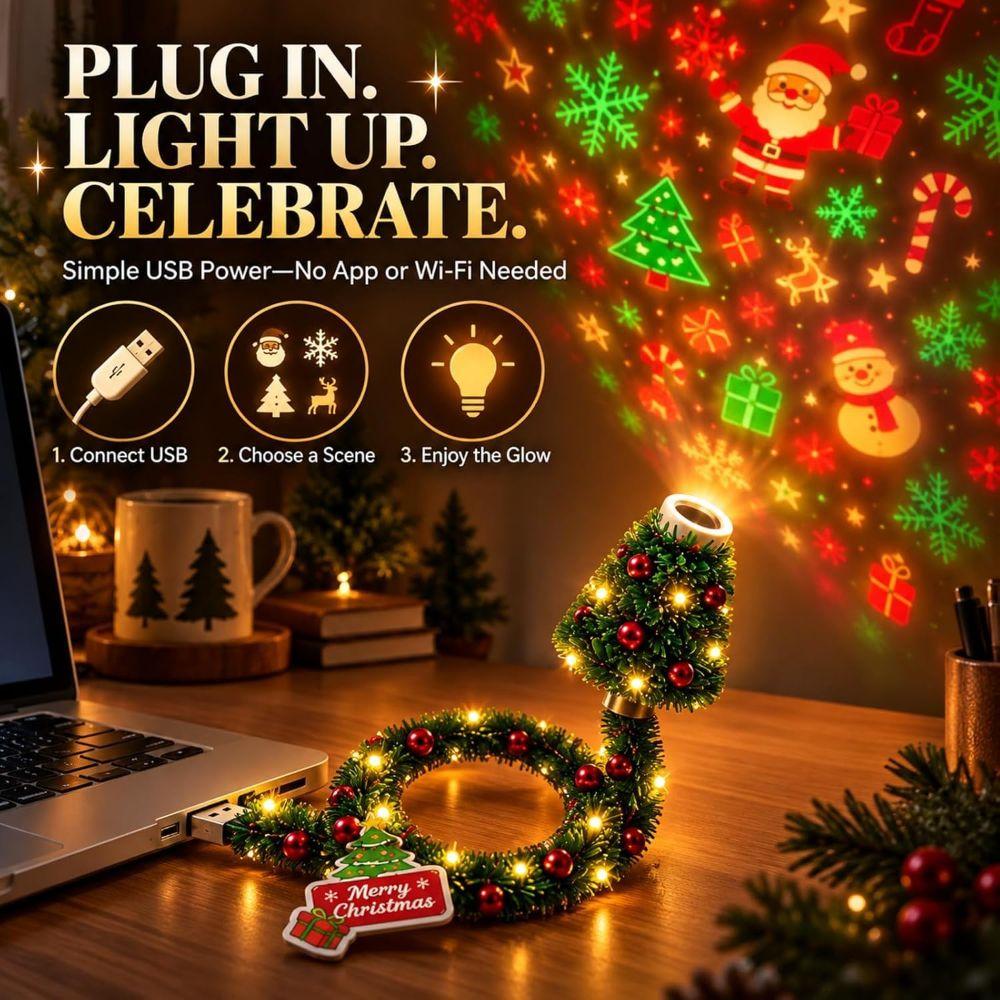 USB Powered Christmas Projector Lights Christmas Tree Christmas Tree Light  Home Decor