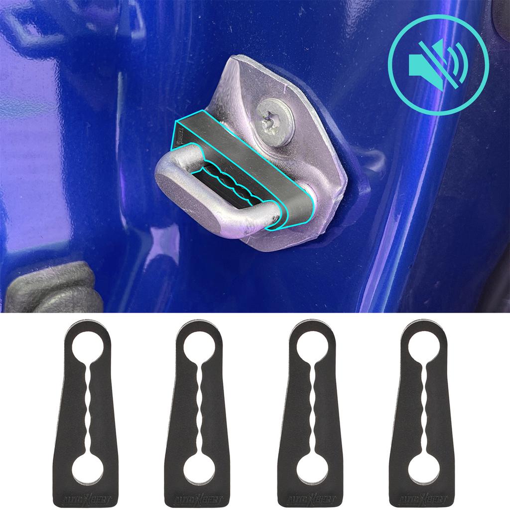 4Pc Car Door Damper Car Door Lock Sound Deadener Damper Buffer Quiet Noise Deaf Soundproofing Seal Seal Buffer