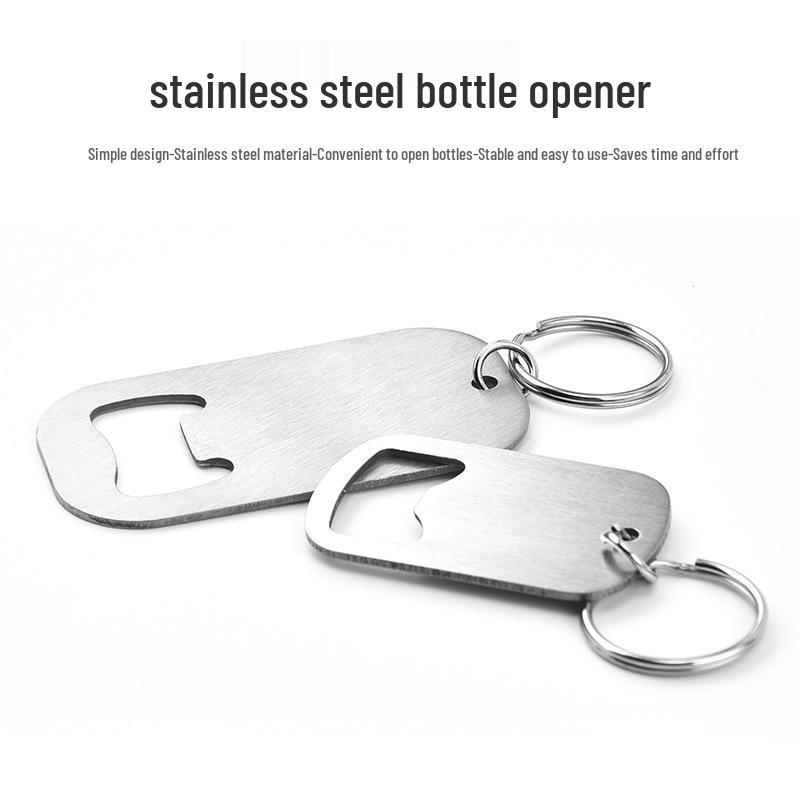 Stainless Steel Multi-Functional Bottle Opener Screwdriver Keychain Pendant