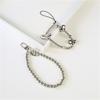 Silver Color Cell Phone Straps Phone Beaded Rope Silver Heart Phone Lanyard Heart Phone Charms