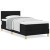 VidaXL Lit avec sommier et matelas noir 90x190 cm en tissu 3338883