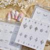 Tomoni Luxury French Lace Nail Rhinestones - Mosaic Round Arc Full-Edge Decoration